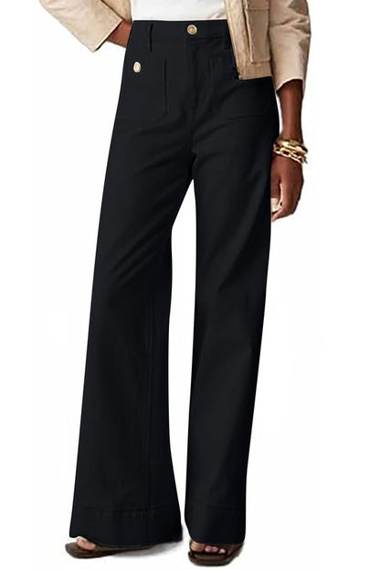 SunLee High Waist Stretch Wide Leg Denim Pant