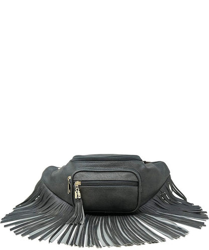 Franny Fringe Waist/Cross Body Bag