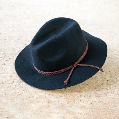 Western Style Wool Felt Fedora Hat