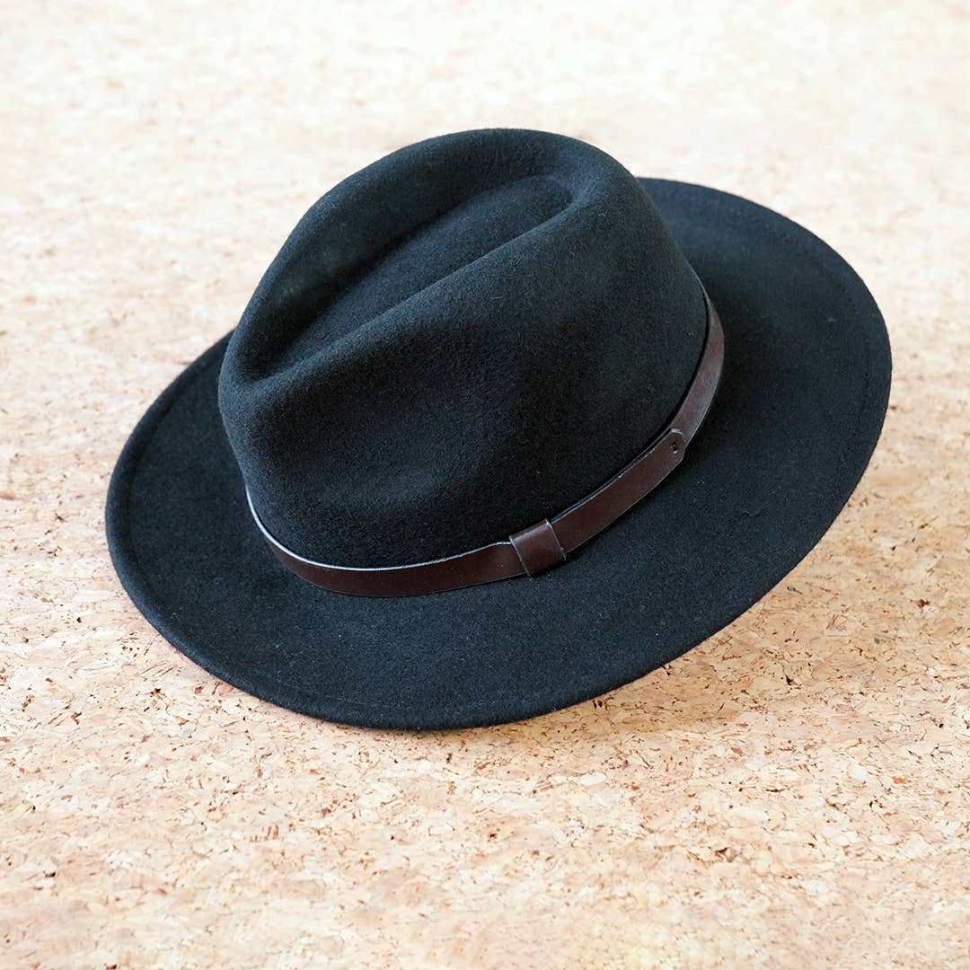 Western Style Wool Felt Fedora Hat