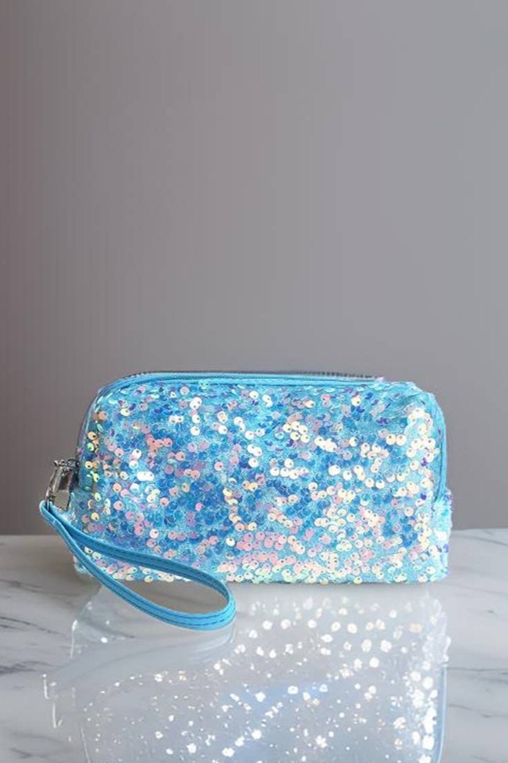 Blue sequin Bag