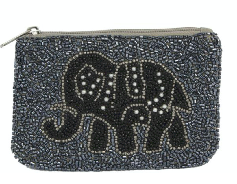 elephant bead purse
