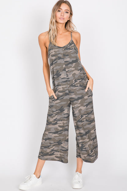 Camo Wide Leg Jumpsuit