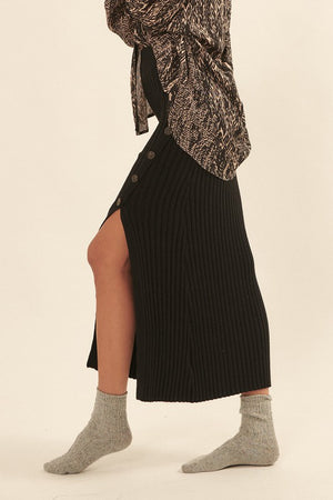 Pari Ribbed Sweater Skirt