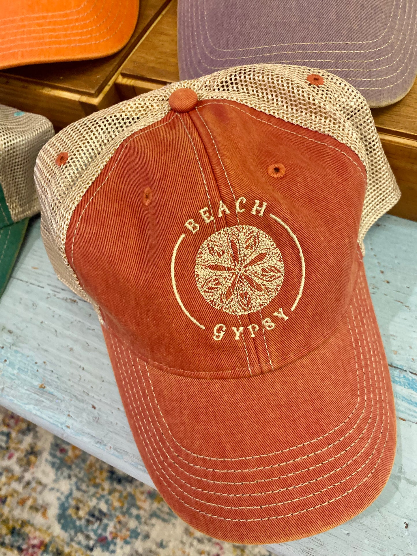 Embroidered Beach Gypsy Trucker