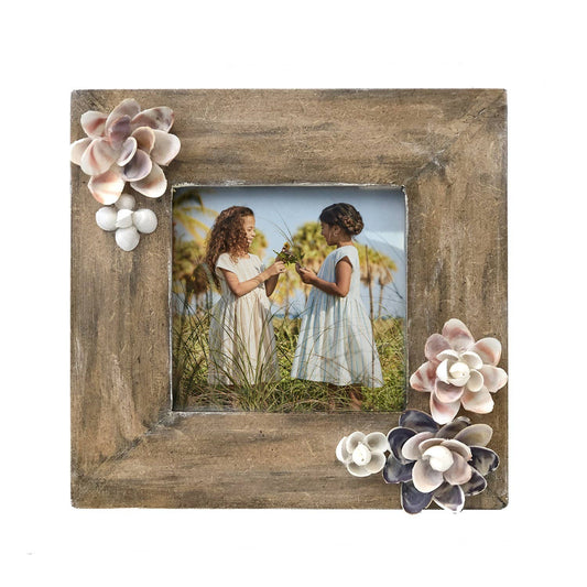 Wood & Shell 3x3 Picture Frame
